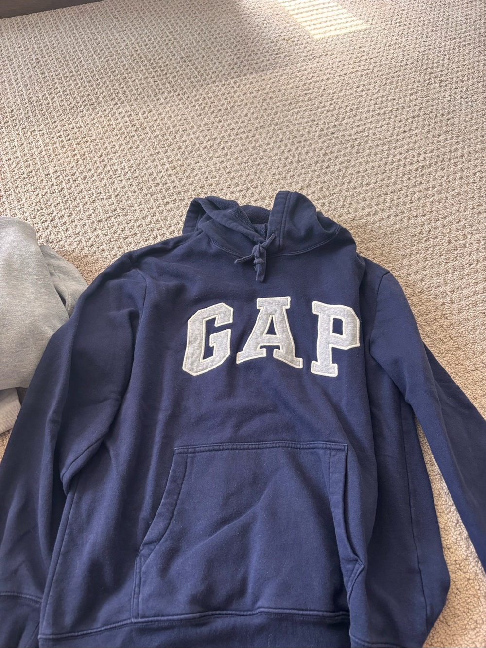 GAP Navy Blue Hoodie with White Logo